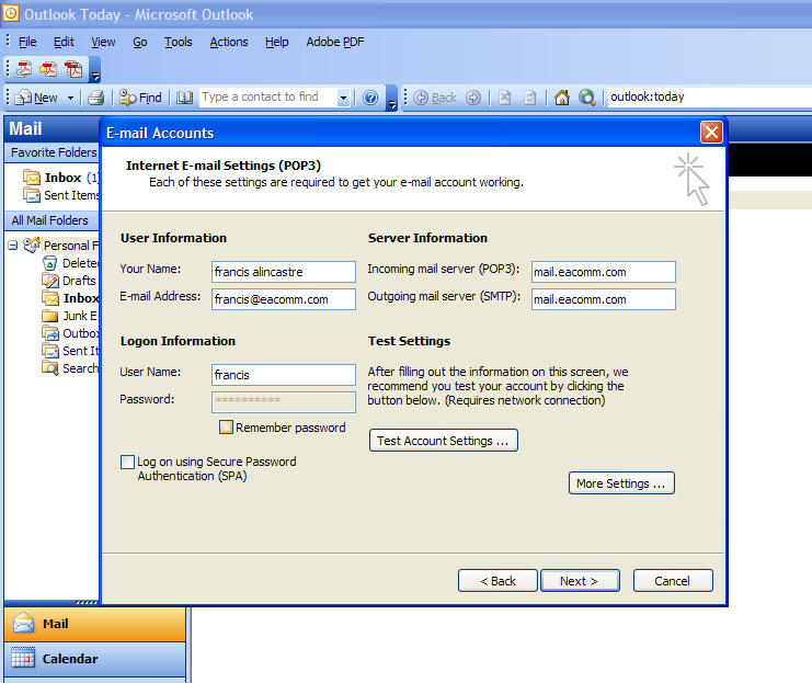 Setting Up Mail for Microsoft Outlook for Windows