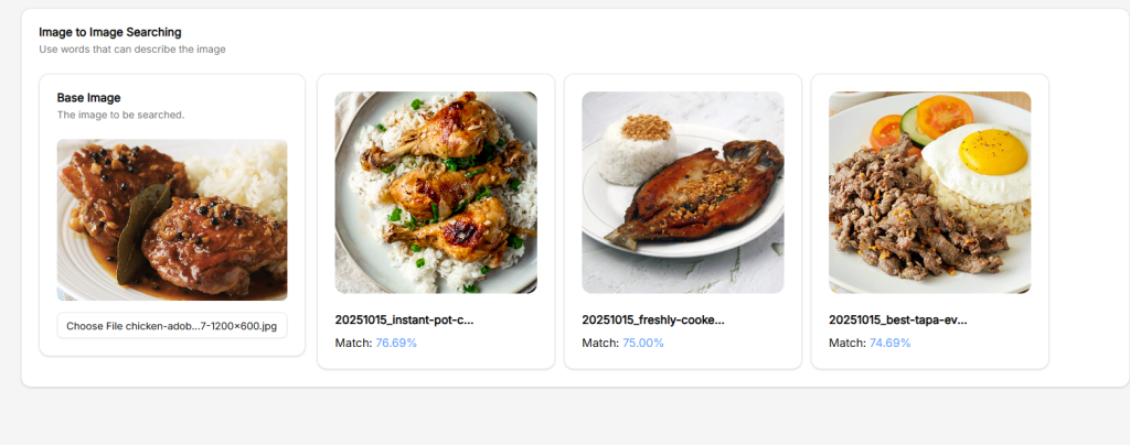 Example AI Image-to-Image Search