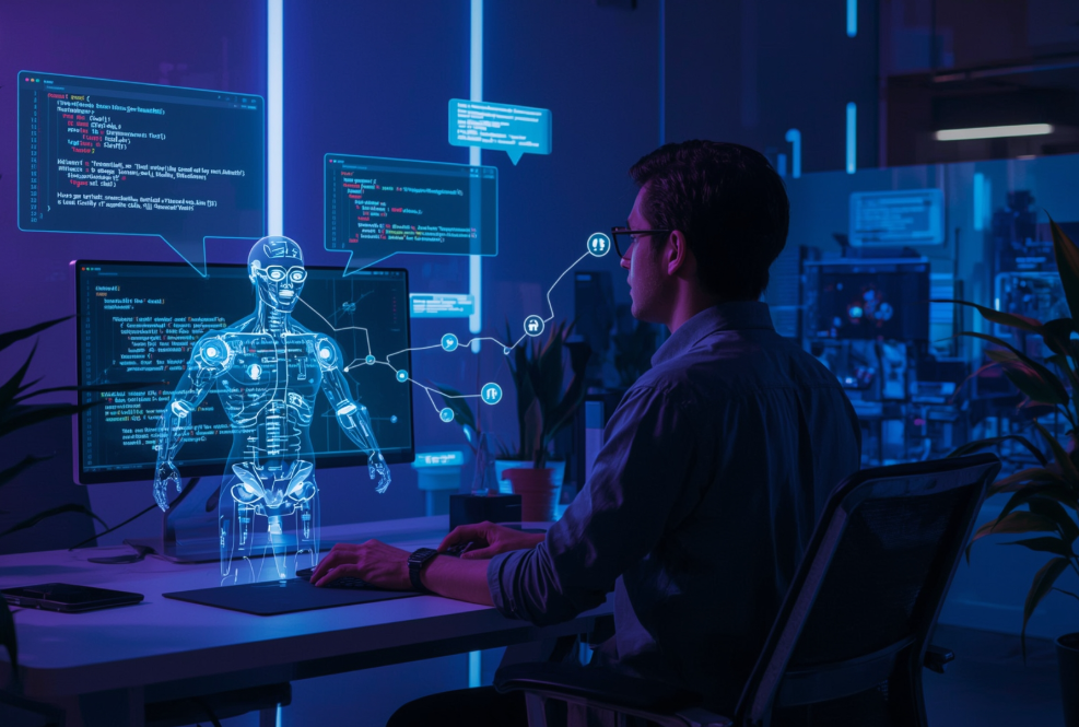 Developer doing Vibe Coding